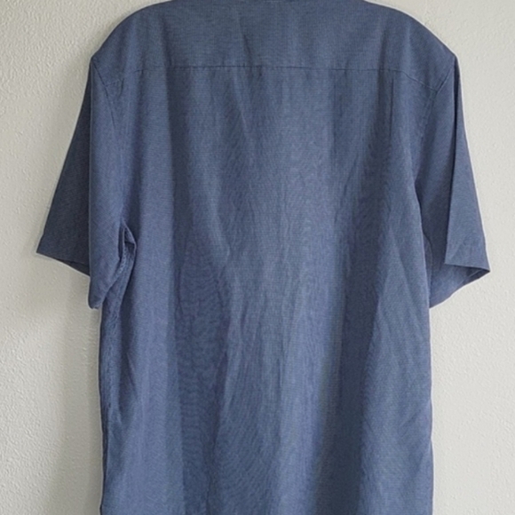 Quiksilver Blue & White Windowpane Plaid Short Sleeve Soft Modal Blend Shirt, S - Picture 2 of 13